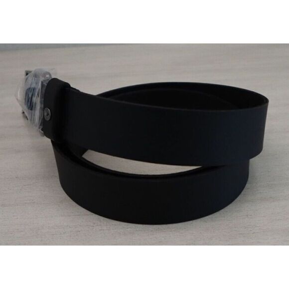 True Religion TR302059 Mens Sz 38 Black Terry Rivet Leather Belt w/Roller Buckle - Picture 6 of 9